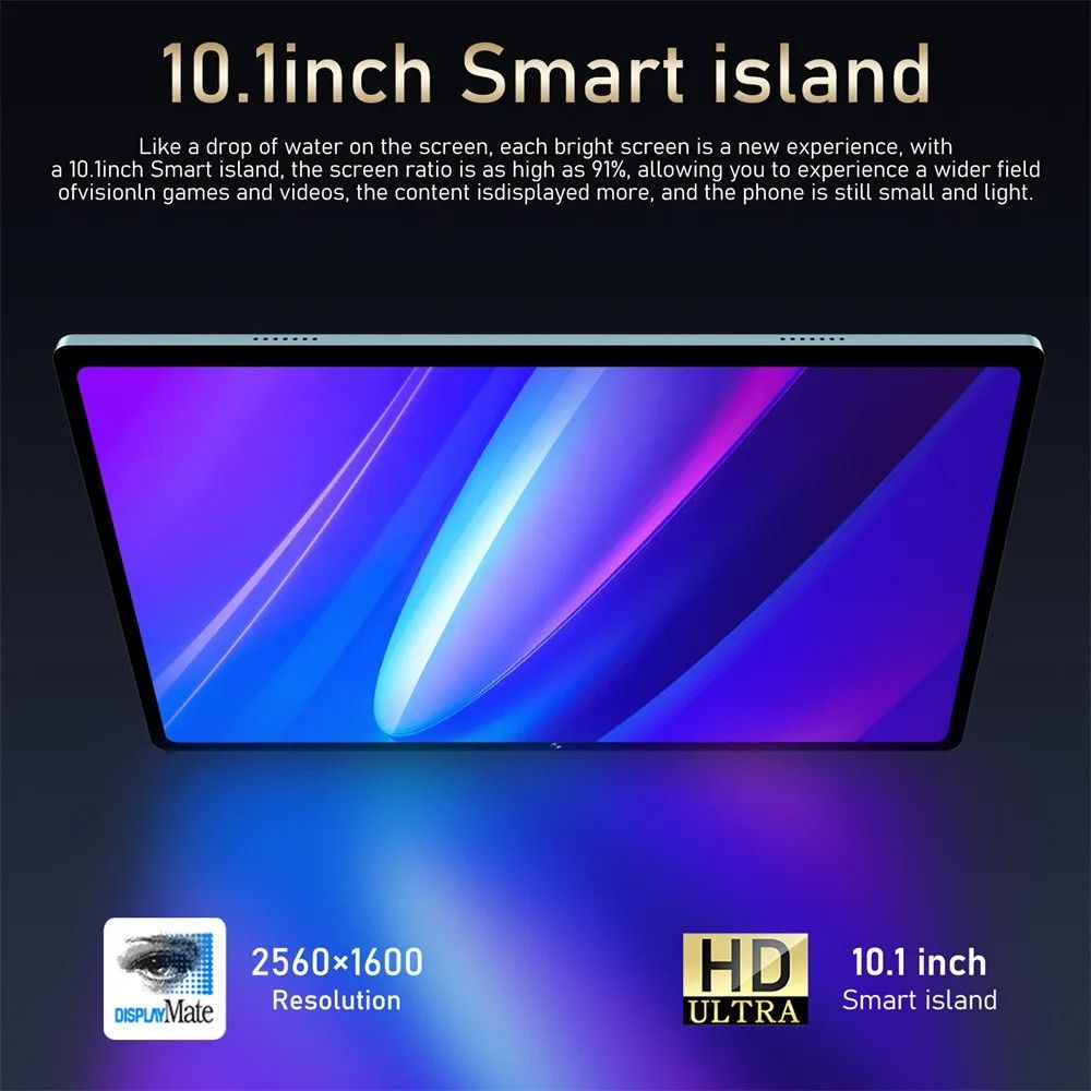 Pro Tablet 10 Inch Android 4K Dual SIM With Keyboard Option 3