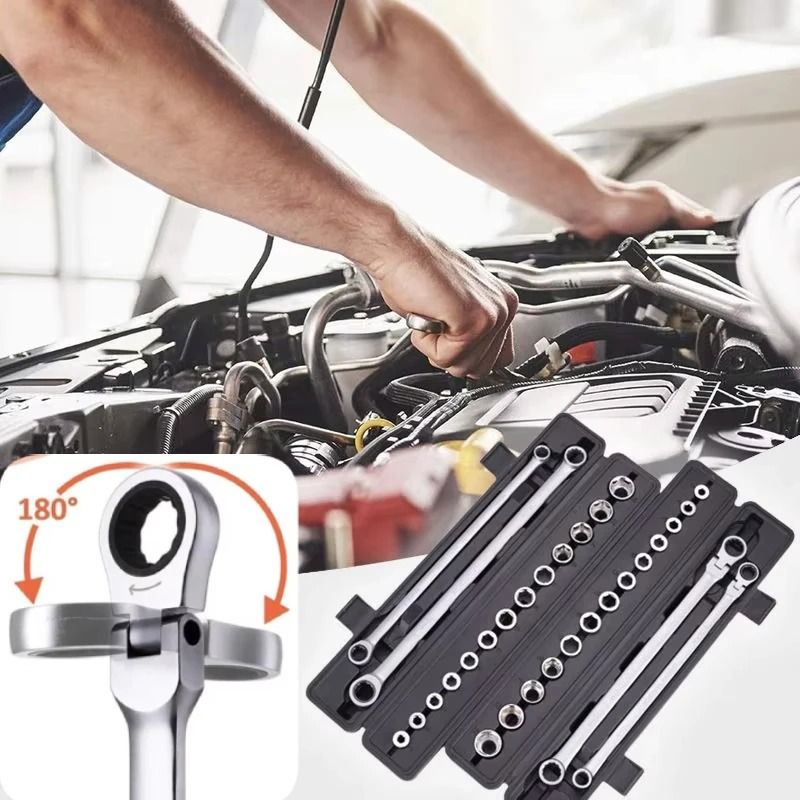 15 Pieces Ratchet Wrench Kit For Easy Car Repair 1