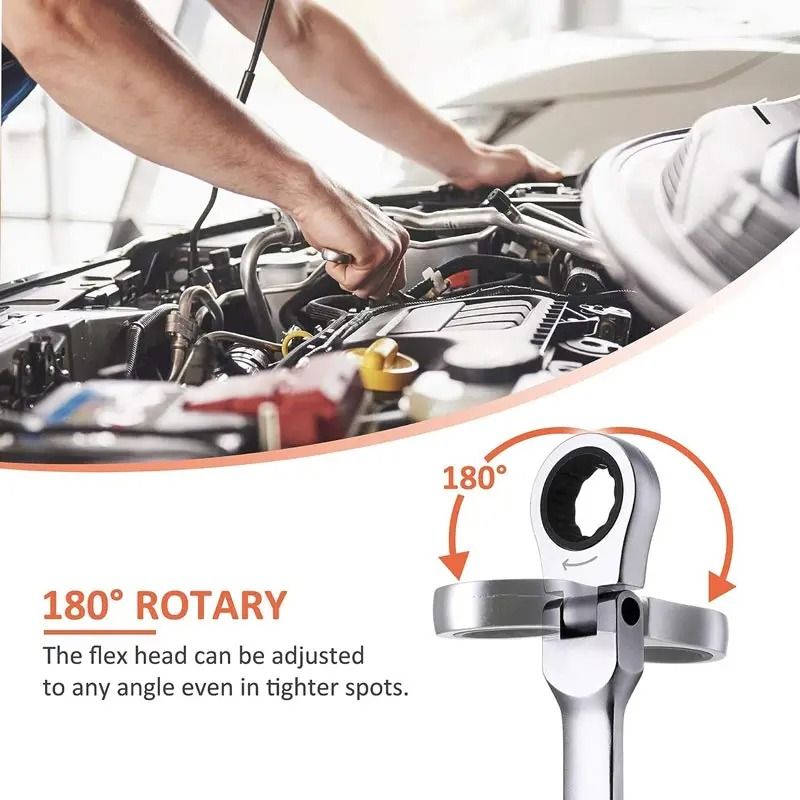 15 Pieces Ratchet Wrench Kit For Easy Car Repair 5