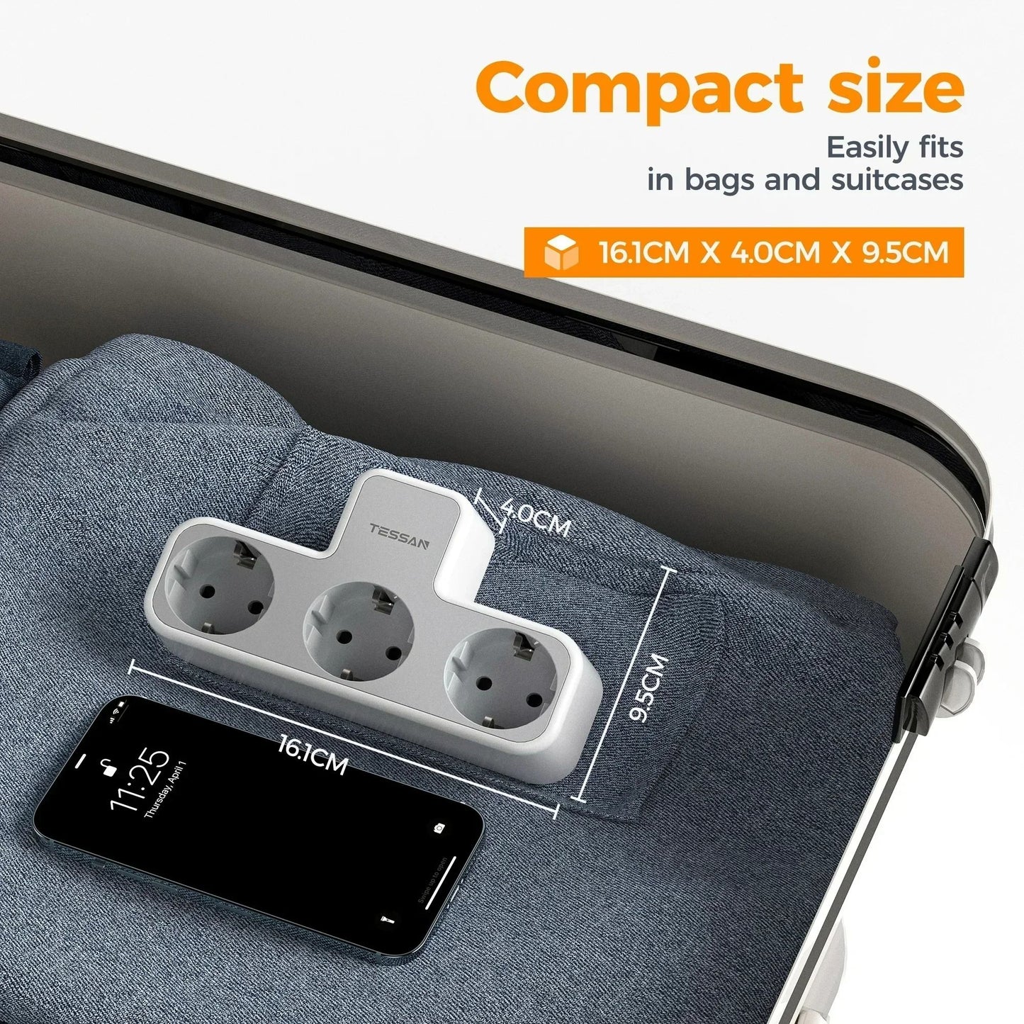 Multi Outlet EU Power Strip With USB Charging And Safety 2