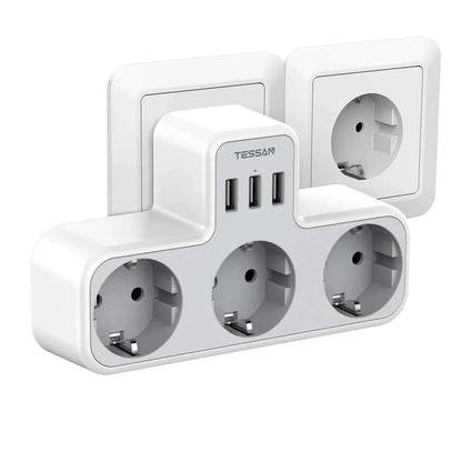 Multi Outlet EU Power Strip With USB Charging And Safety 6
