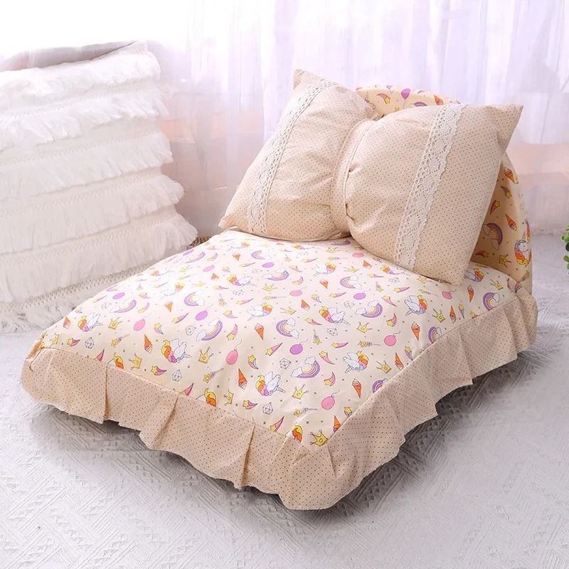 Adorable Bow Pet Bed With Pillow 3