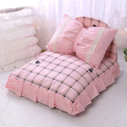 Adorable Bow Pet Bed With Pillow 4
