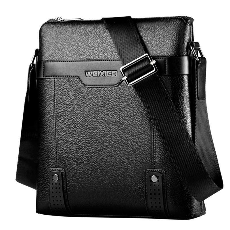 Vintage Style PU Leather Messenger Bag For Men 1