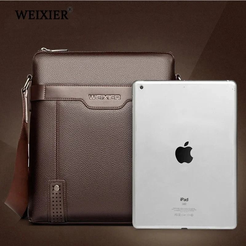 Vintage Style PU Leather Messenger Bag For Men 4