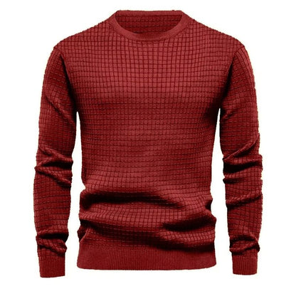 Mens Casual Crew Neck Sweatshirt Solid Color Long Sleeve Top 9