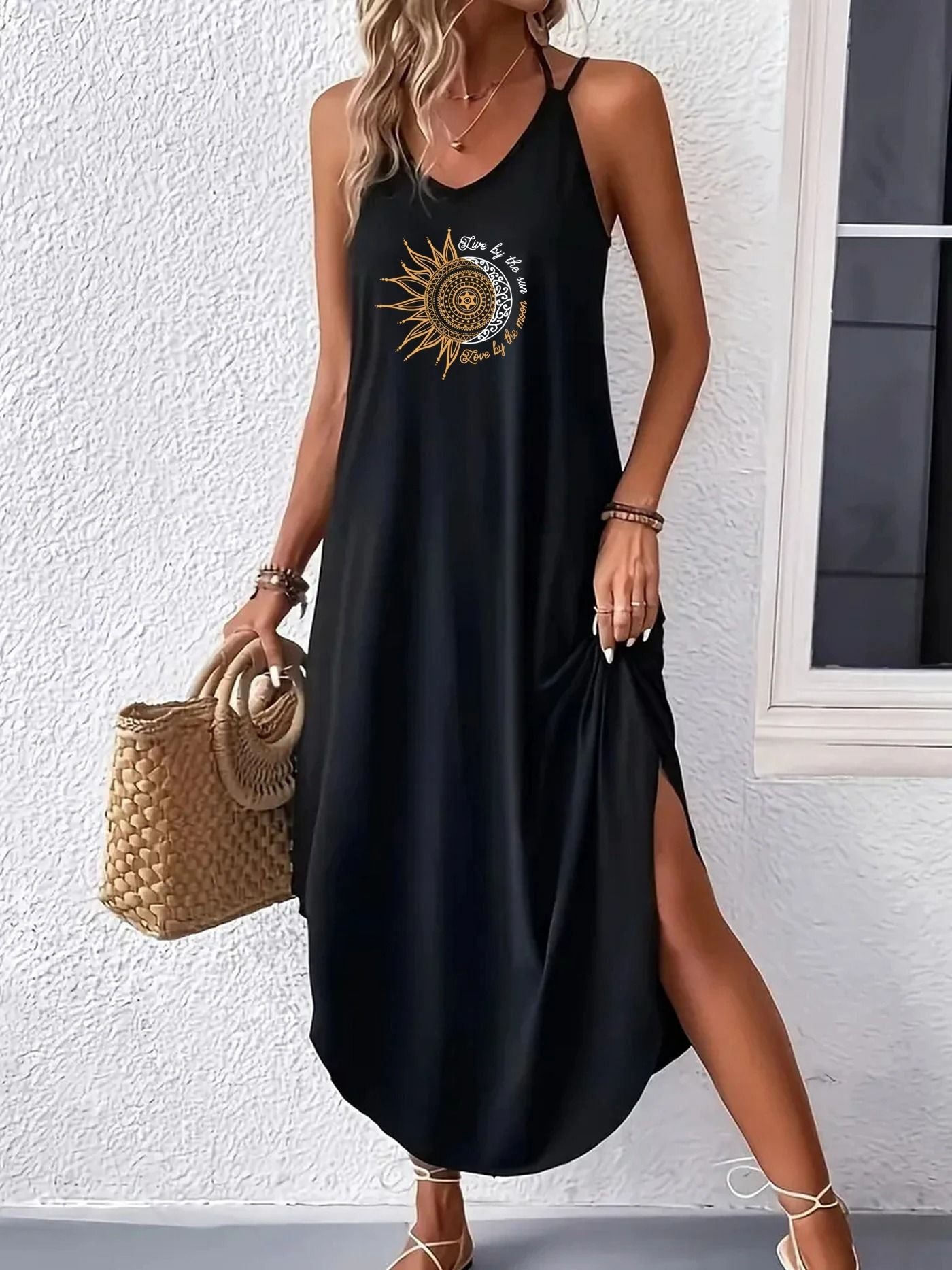 Curvy Hem Spaghetti Strap Maxi Dress 5
