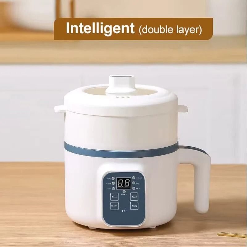 DoubleLayer Mini Electric Rice And Steam Cooker 7