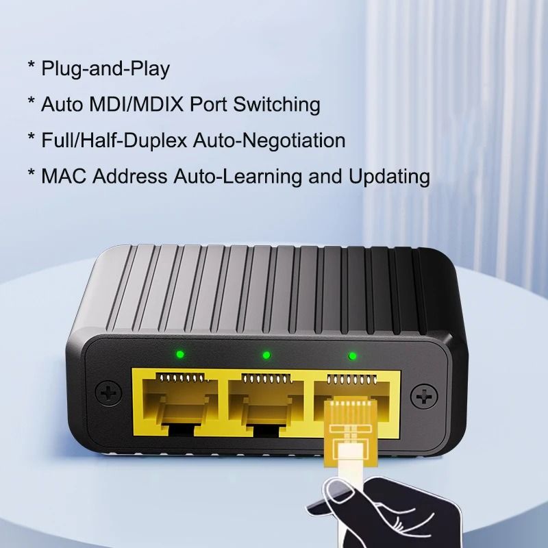 Gigabit 4 Port Ethernet Network Switch 1000 Mbps For Home And Office 1