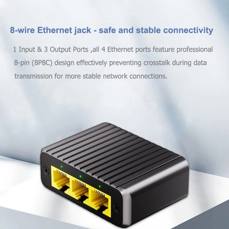 Gigabit 4 Port Ethernet Network Switch 1000 Mbps For Home And Office 2