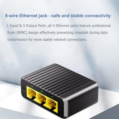 Gigabit 4 Port Ethernet Network Switch 1000 Mbps For Home And Office 2
