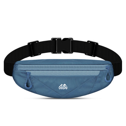 Sport Waist Bag with Double Zipper Pockets, Running Waistband Gym Yoga Belt, Mobile Phone Waist Wallet Pouch