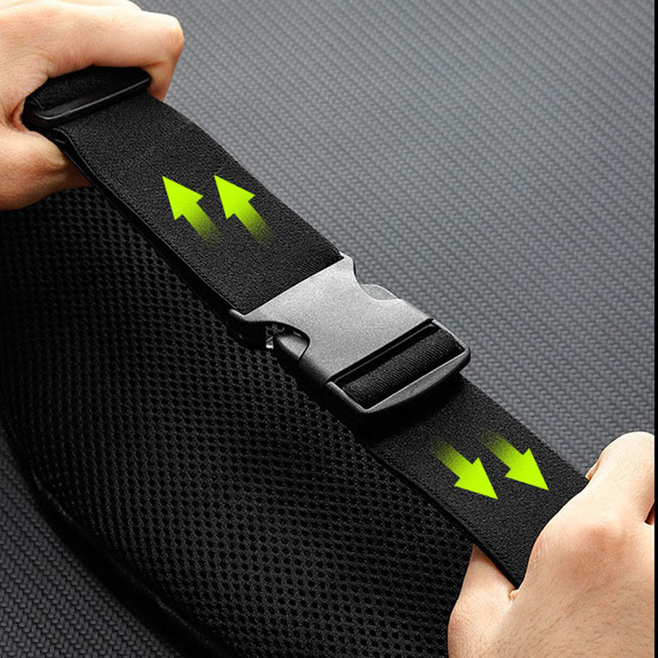 Sport Waist Bag with Double Zipper Pockets, Running Waistband Gym Yoga Belt, Mobile Phone Waist Wallet Pouch