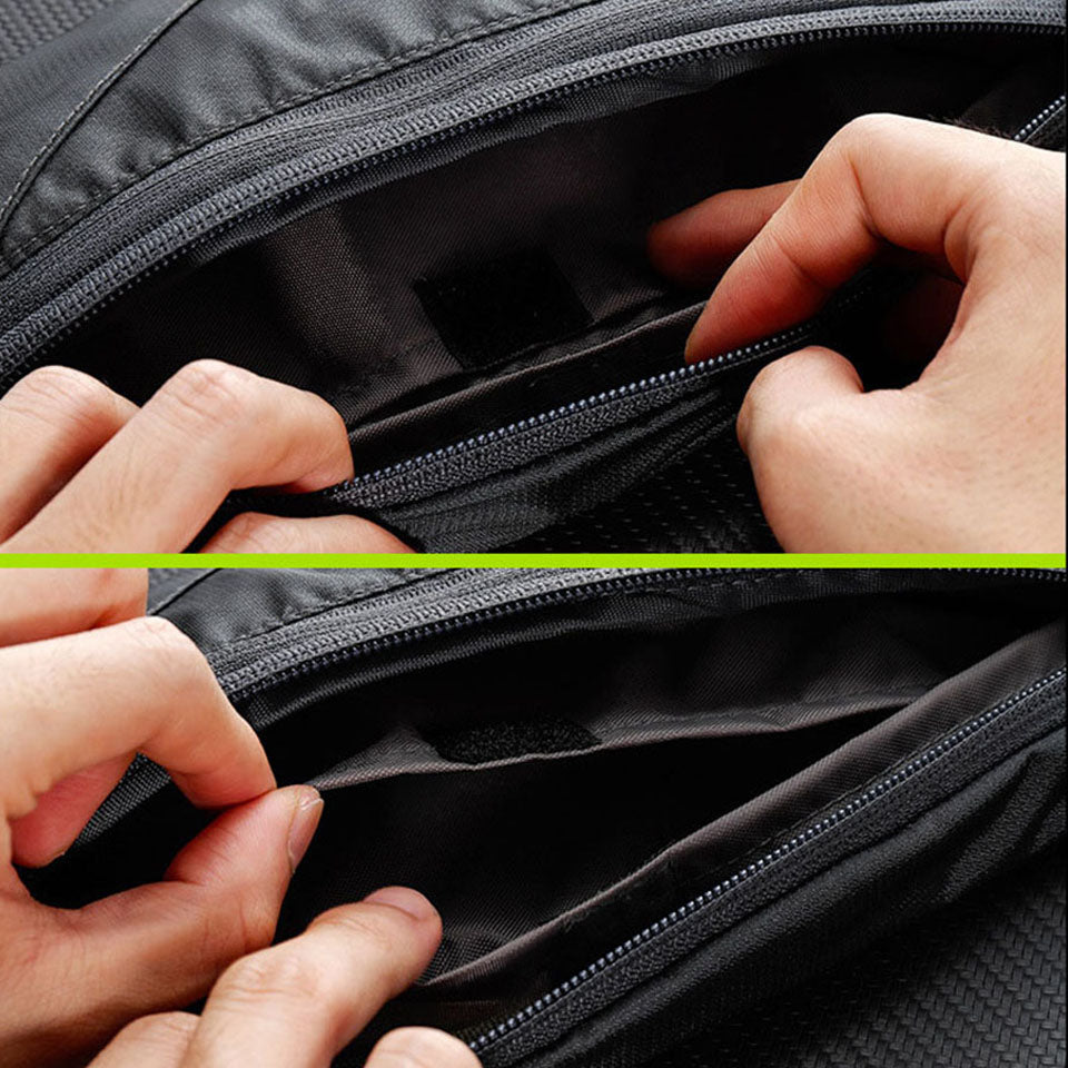 Sport Waist Bag with Double Zipper Pockets, Running Waistband Gym Yoga Belt, Mobile Phone Waist Wallet Pouch