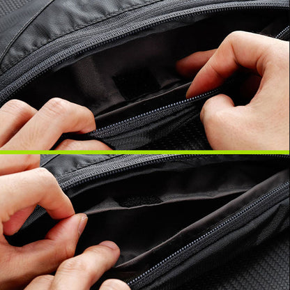 Sport Waist Bag with Double Zipper Pockets, Running Waistband Gym Yoga Belt, Mobile Phone Waist Wallet Pouch