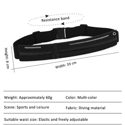 Running Waist Bag for Men Women Outdoor Sports, Elastic Thin Fitness Gym Bag, Money Phone Holder Jogging Training Pack