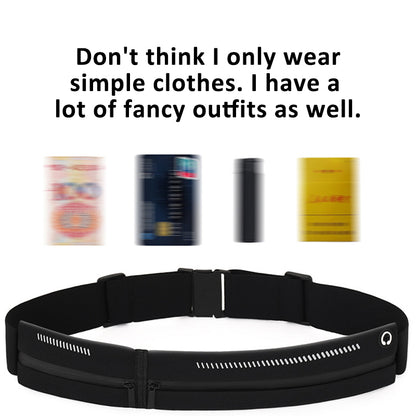 Running Waist Bag for Men Women Outdoor Sports, Elastic Thin Fitness Gym Bag, Money Phone Holder Jogging Training Pack