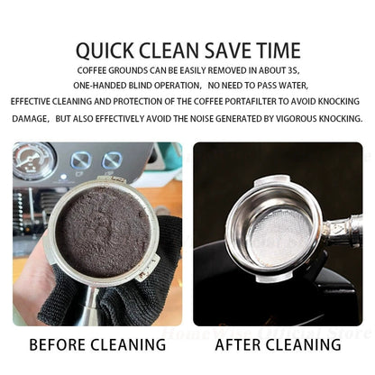 HomeWise Automatic 58mm Coffee Portafilter Cleaner, Electric Cleaner for Basket, Commercial-Grade Stainless Steel