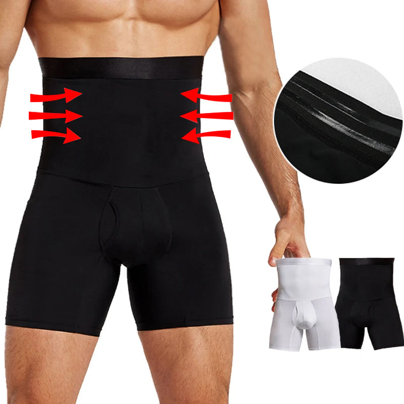 High Waist Men Tummy Control Shorts Body Shaper Compression Belly Trainer Slimming Boxer Shapewear Underwear Fajas