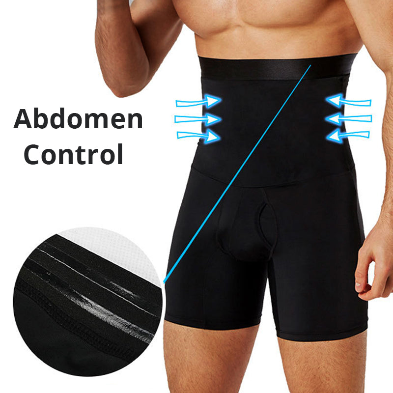 High Waist Men Tummy Control Shorts Body Shaper Compression Belly Trainer Slimming Boxer Shapewear  1