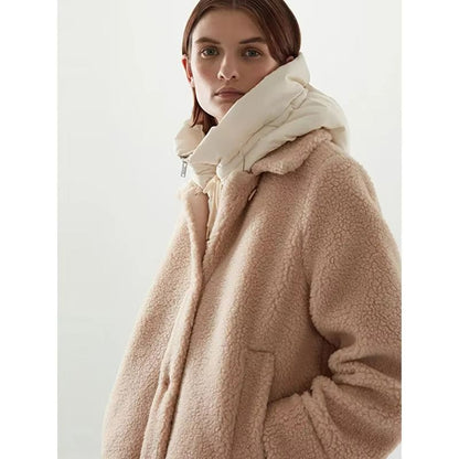 Winter Cotton Thickened Hooded Jacket With Scarf  Beanie  Windproof Snow Protection For Men And Wom 2