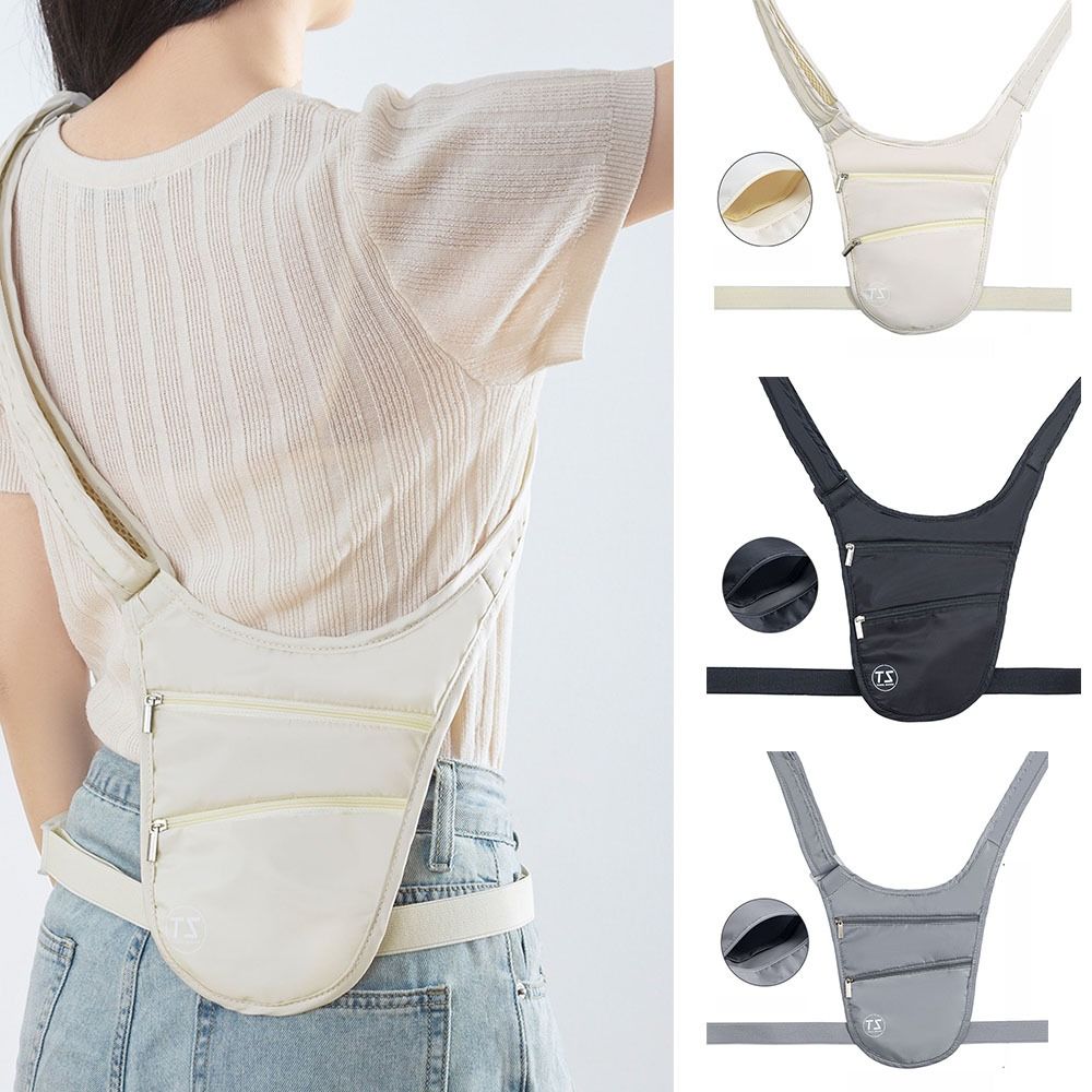 Waterproof Sports Waist Bag Anti Theft Lightweight Run Belt Pouch, Adjustable Strap Invisible Bag with Big Capacity