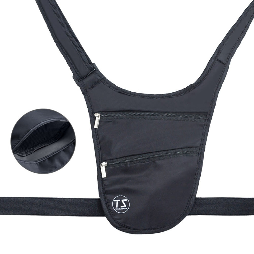 Waterproof Sports Waist Bag Anti Theft Lightweight Run Belt Pouch, Adjustable Strap Invisible Bag with Big Capacity
