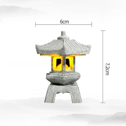 Mini Pagoda Lantern Garden Statue  Zen Outdoor  Aquarium Decoration 6