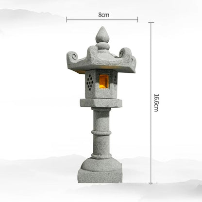 Mini Pagoda Lantern Garden Statue  Zen Outdoor  Aquarium Decoration 7