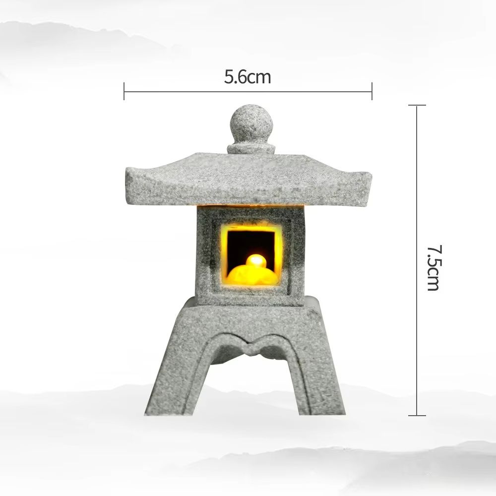 Mini Pagoda Lantern Garden Statue  Zen Outdoor  Aquarium Decoration 8