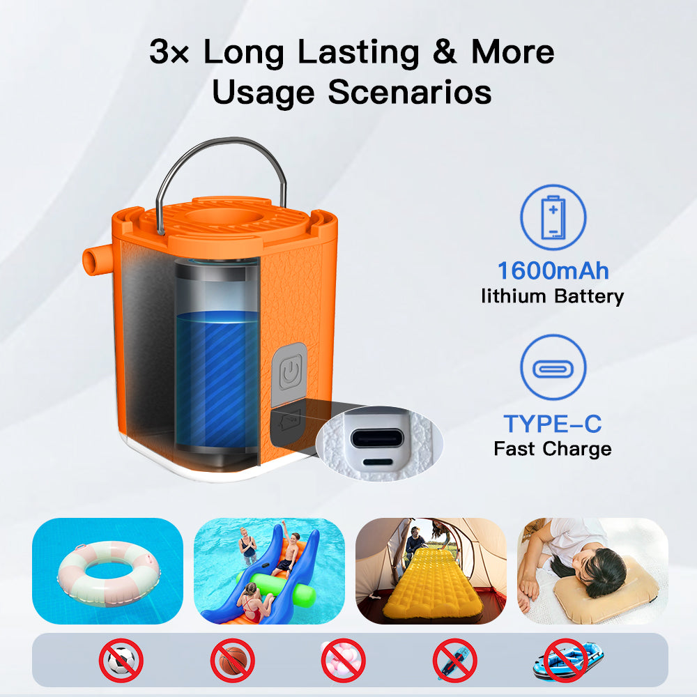 Aerogogo GIGA PUMP TINY Portable Mini Inflator Lightweight Air Pump For Camping Mattress Sleeping P 4