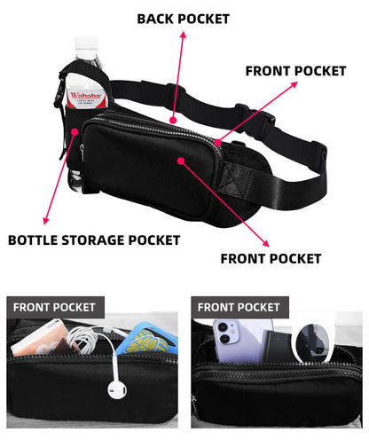 Nylon Ultra Light Running Sports Waist Bag, Outdoor Kettle Shoulder Bag, Cycling Waist Bag, Wear-Resistant Phone Pouch