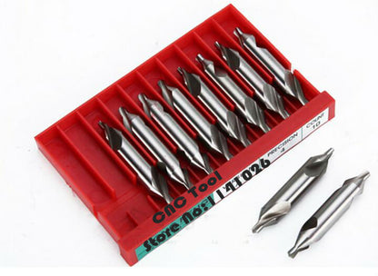 10Piece 60 Degree Center Drills Set Precision Combined Countersink Tools HighSpeed Steel Constructi 1