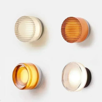 Modern Design LED Wall Lamps 2Pack Round Acrylic Lighting Fixtures For Bedroom Bedside Dimmable Ind 3