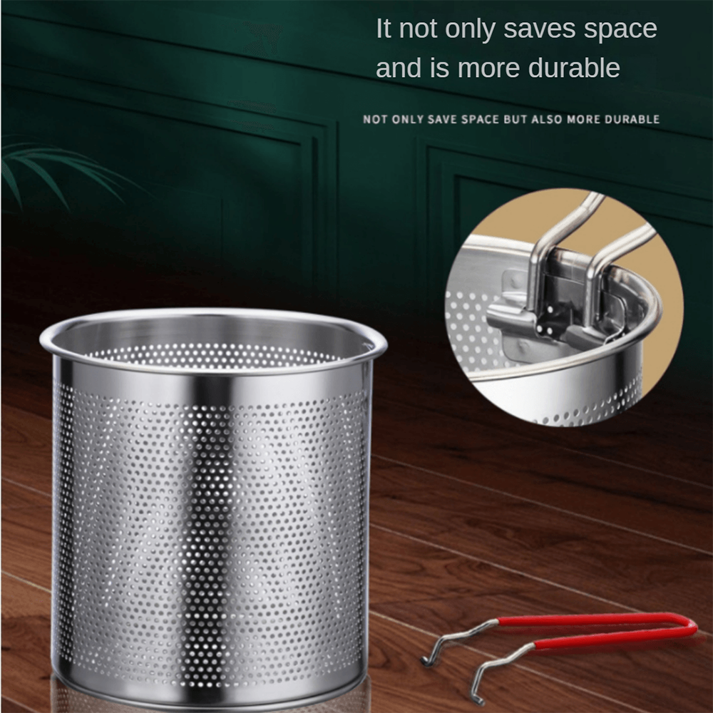 Premium Stainless Steel Strainer Basket for French Fries, Chicken, Cooking Pots, Stainless Steel Deep Fryer Pot