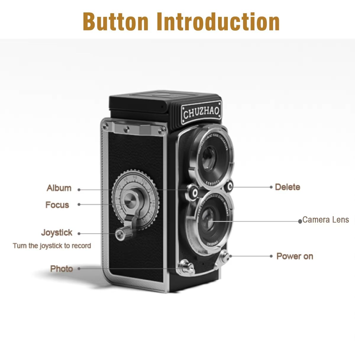 Vintage Mini Digital Camera  12MP Autofocus Portable Camera With 1080P Video For Travel  Vlogging 4