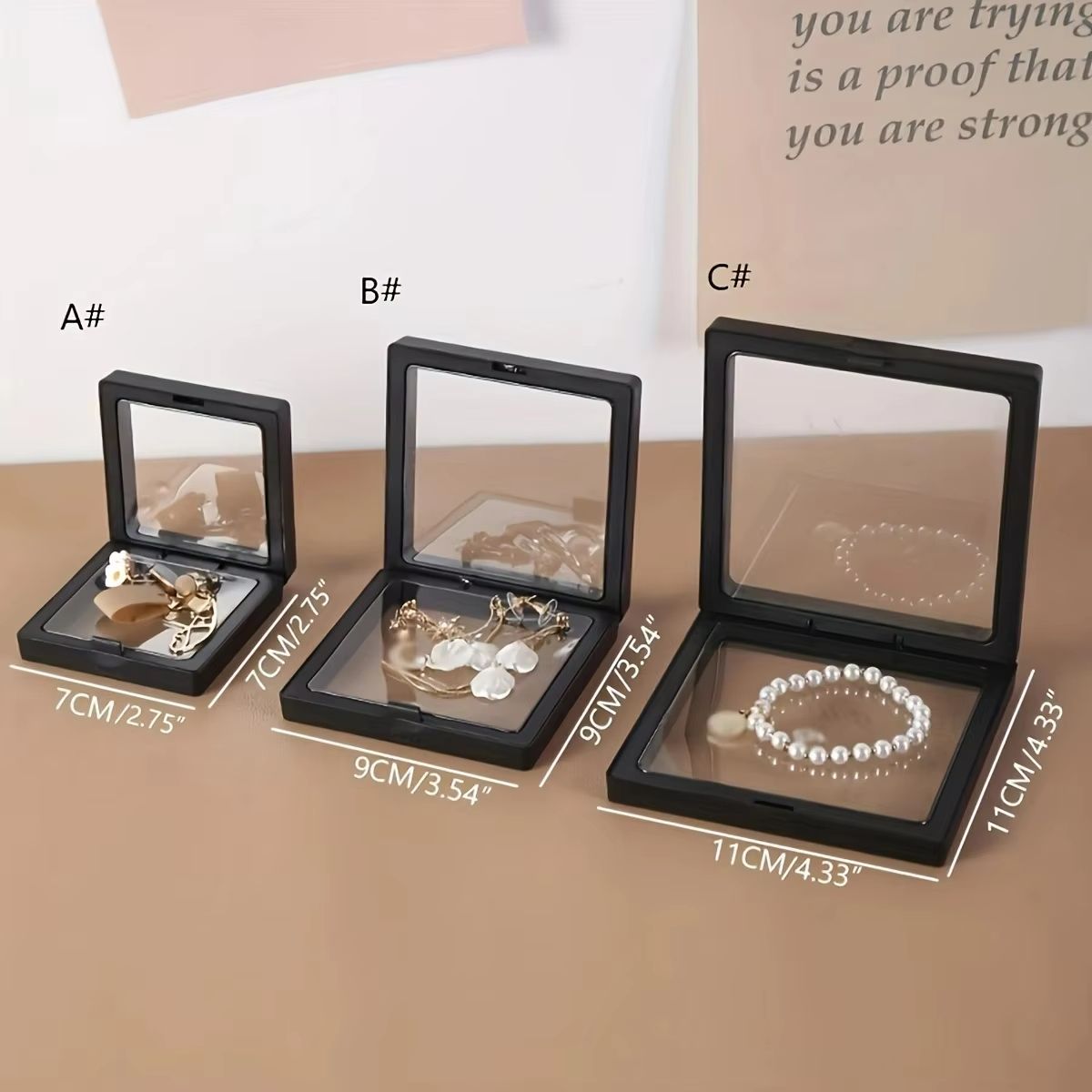 Transparent Floating Display Boxes  10pcs Jewelry  Collectible Storage Case 1