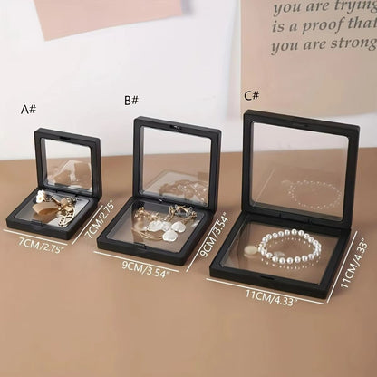 Transparent Floating Display Boxes  10pcs Jewelry  Collectible Storage Case 1