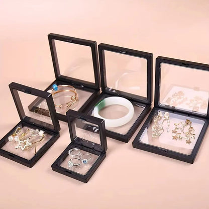 Transparent Floating Display Boxes  10pcs Jewelry  Collectible Storage Case 2