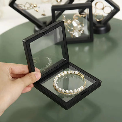 Transparent Floating Display Boxes  10pcs Jewelry  Collectible Storage Case 3