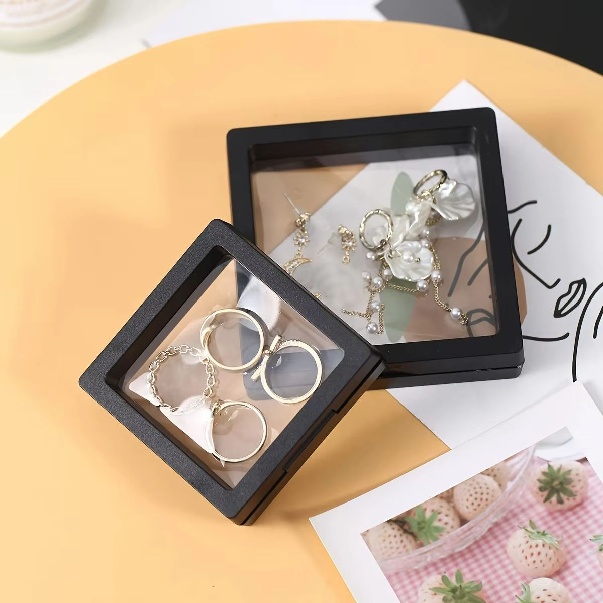 Transparent Floating Display Boxes  10pcs Jewelry  Collectible Storage Case 4