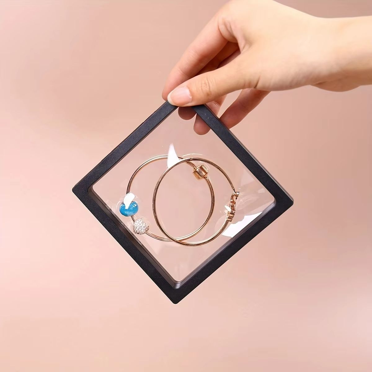 Transparent Floating Display Boxes  10pcs Jewelry  Collectible Storage Case 5