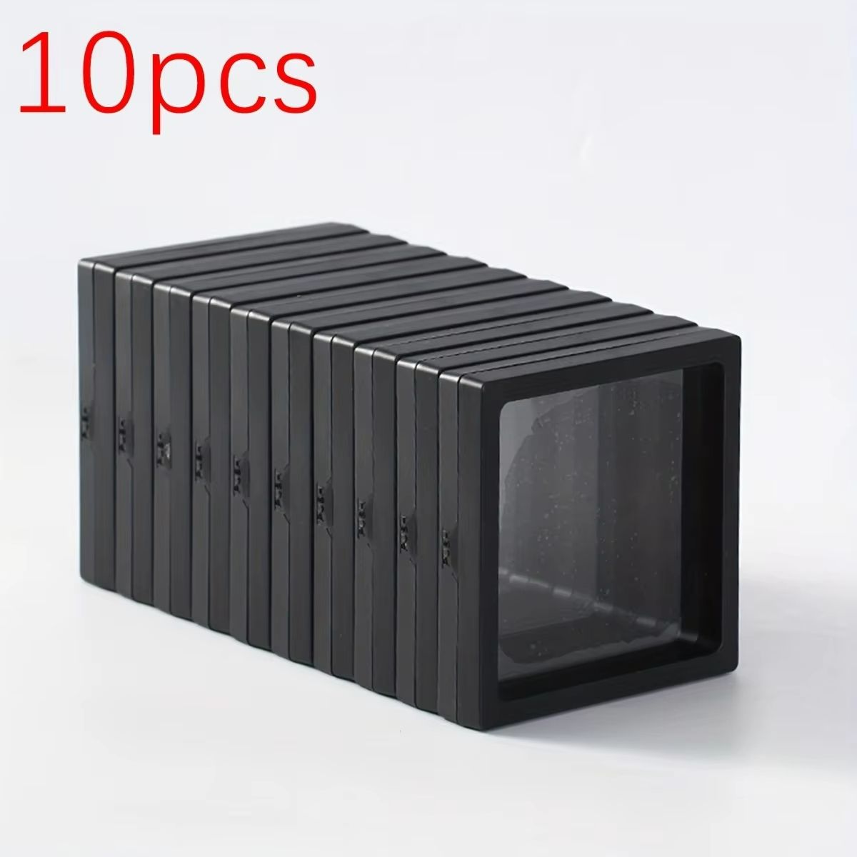 Transparent Floating Display Boxes  10pcs Jewelry  Collectible Storage Case 6