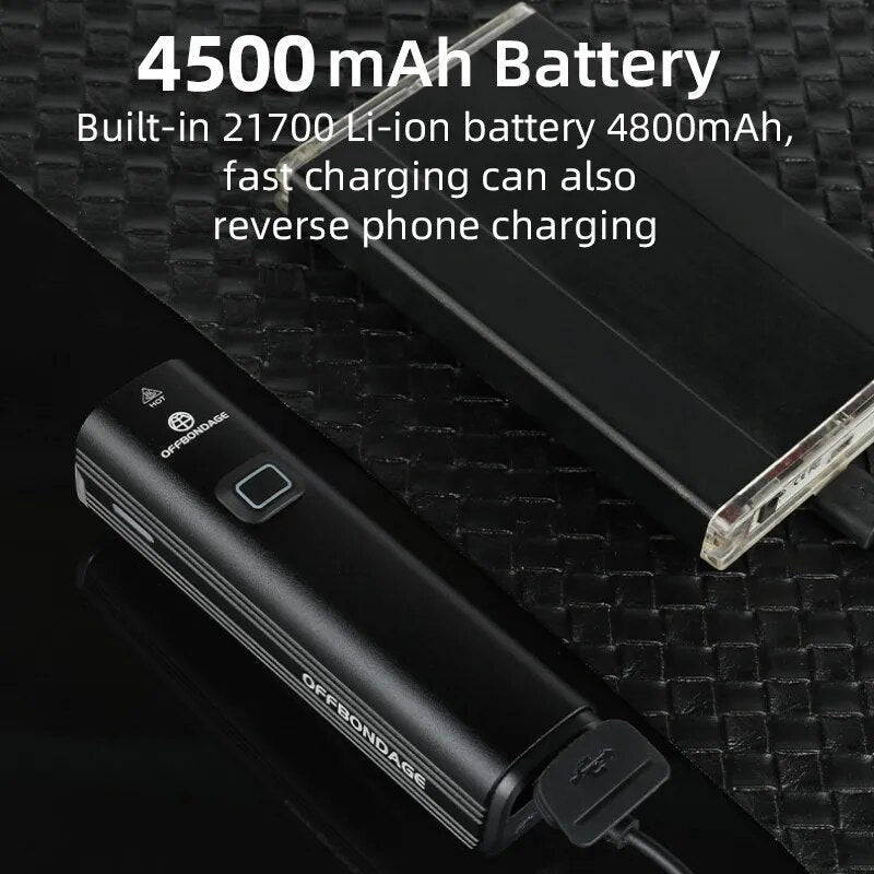 Bicycle Light Lumen Bike Headlight USB Rechargeable Power Bank Flashlight For MTB Road And Handleba 3
