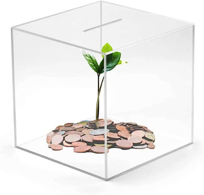Clear Acrylic Piggy Bank For Adults  Break To Open Money Saving Bank 2