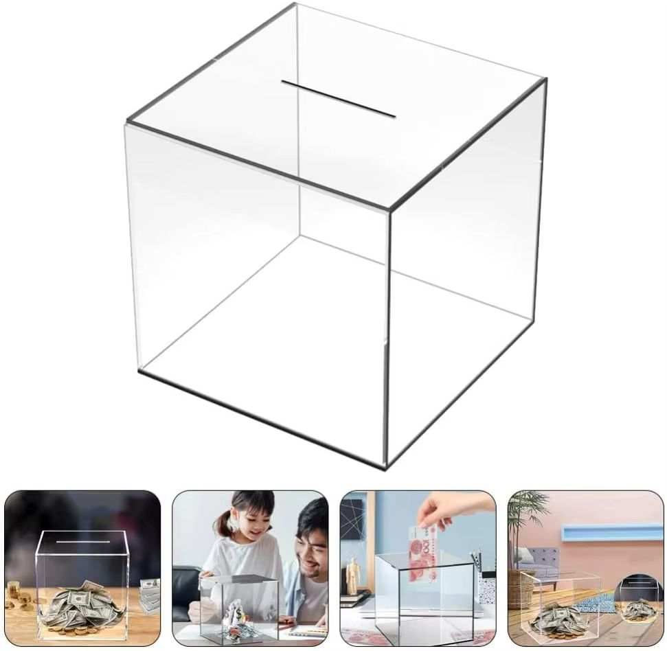 Clear Acrylic Piggy Bank For Adults  Break To Open Money Saving Bank 3