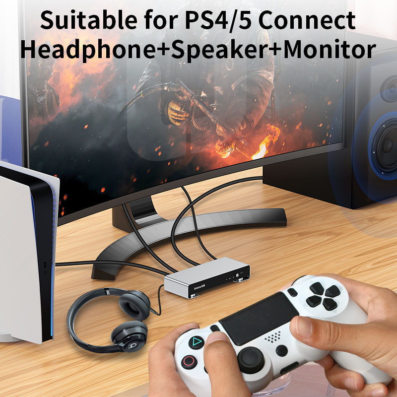 Unnlink 8K HDMI Audio Extractor Splitter4K 120Hz Toslink SPDIF Optical Coaxial 35mm Output For PS5  2