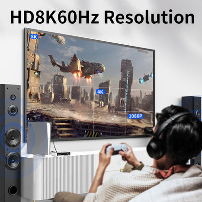 Unnlink 8K HDMI Audio Extractor Splitter4K 120Hz Toslink SPDIF Optical Coaxial 35mm Output For PS5  4