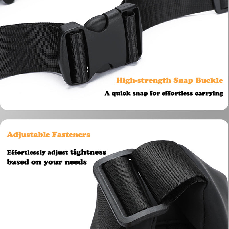 Men Women Multi Pockets Waist Belt Bag, Waterproof Zipper Running Bags, Hiking Camping Phone Earphone Storage Pack
