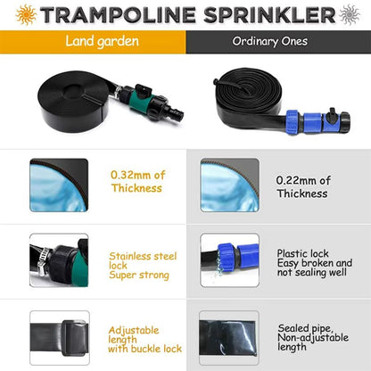 Trampoline Sprinkler Kit  Outdoor Water Play System For Kids Summer Fun 49ft15M 4